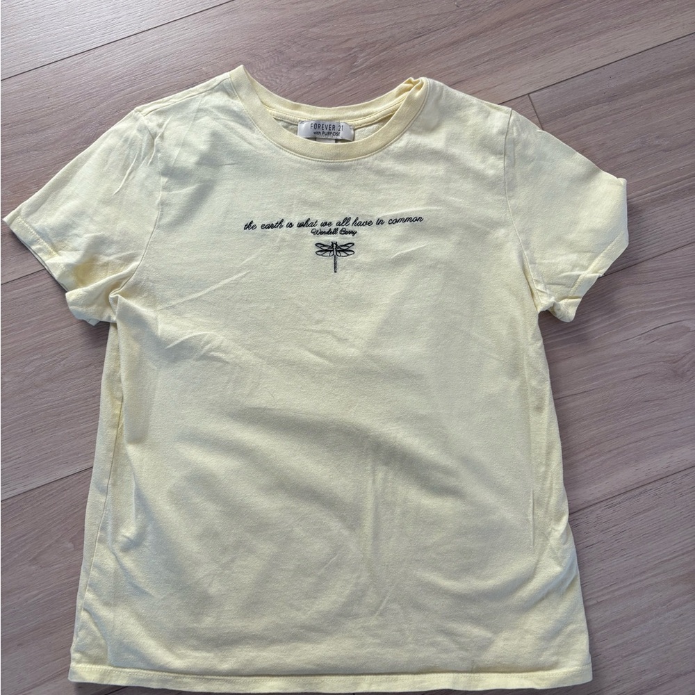 Yellow Graphic baby tee